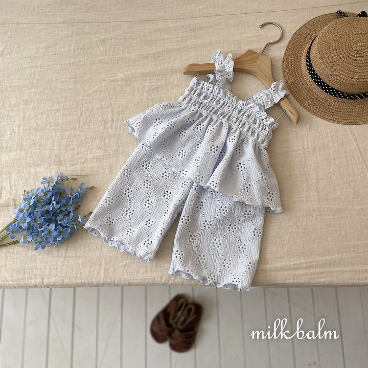 Milk Balm - Korean Baby Fashion - #onlinebabyboutique - Punching Smocking Set-up - 8