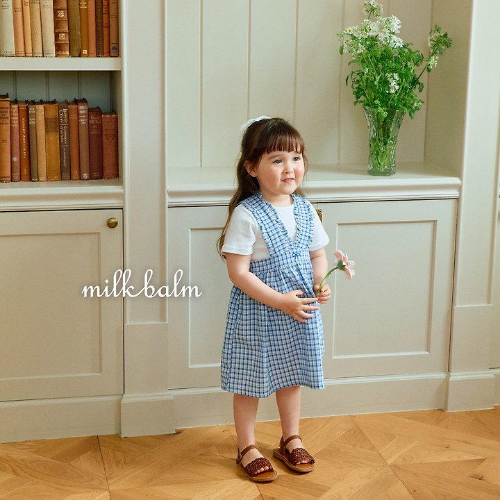 Milk Balm - Korean Baby Fashion - #onlinebabyshop - Ribbon Embroidered Suspender Skirt - 11