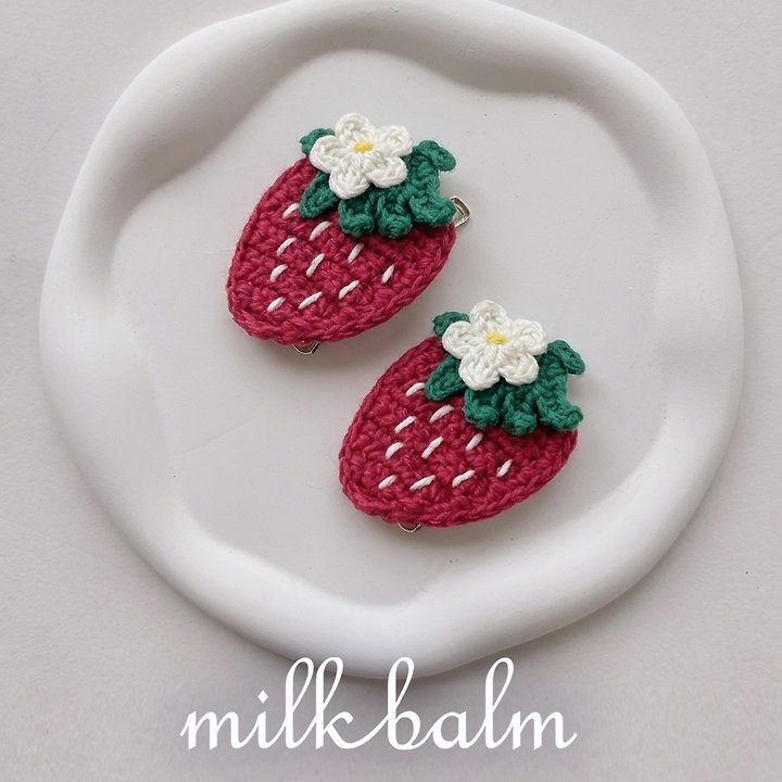 Milk Balm - Korean Baby Fashion - #onlinebabyshop - Strawberry Hairpin