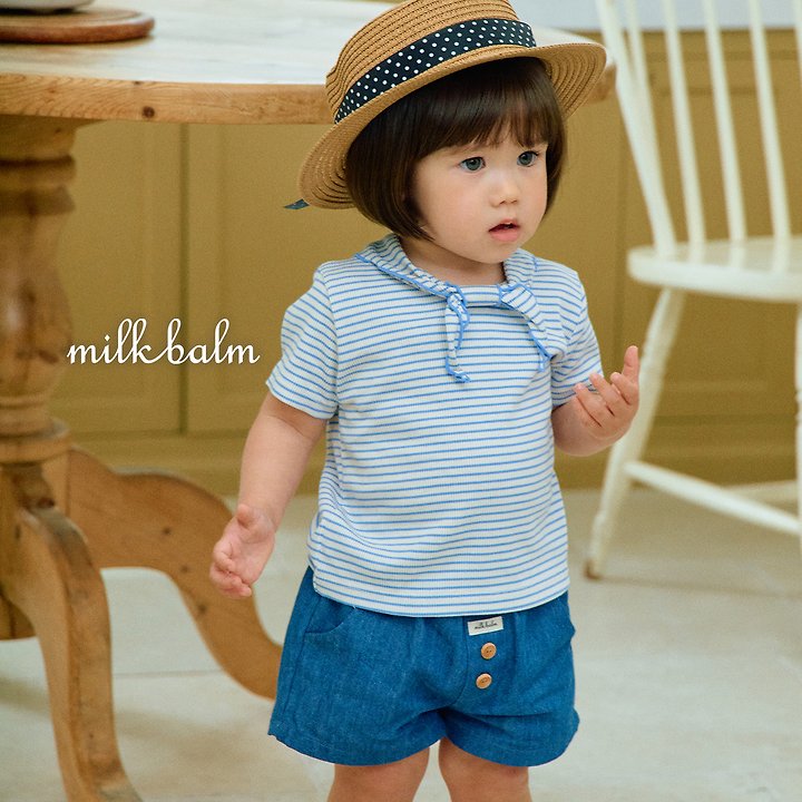 Milk Balm - Korean Baby Fashion - #smilingbaby - Eloy Denim Shorts - 5