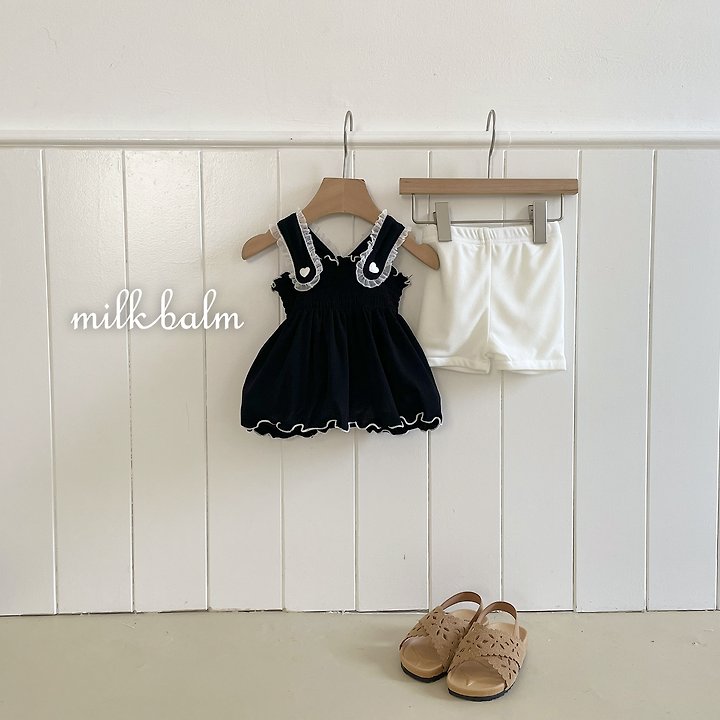 Milk Balm - Korean Baby Fashion - #onlinebabyshop - Bella Smocking Swimsuit Set (Top+Bottom) - 4