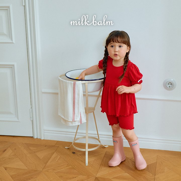 Milk Balm - Korean Baby Fashion - #smilingbaby - Ribbon Ribbed Set-up - 8