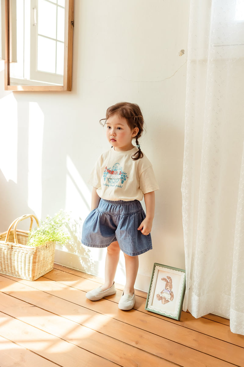 Milk Powder - Korean Children Fashion - #littlefashionista - Culotte Denim Pants - 6