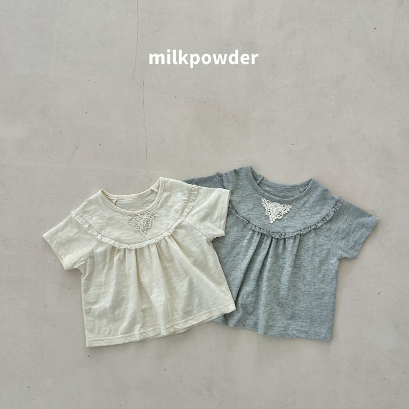 Milk Powder - Korean Children Fashion - #toddlerclothing - Slub Tee