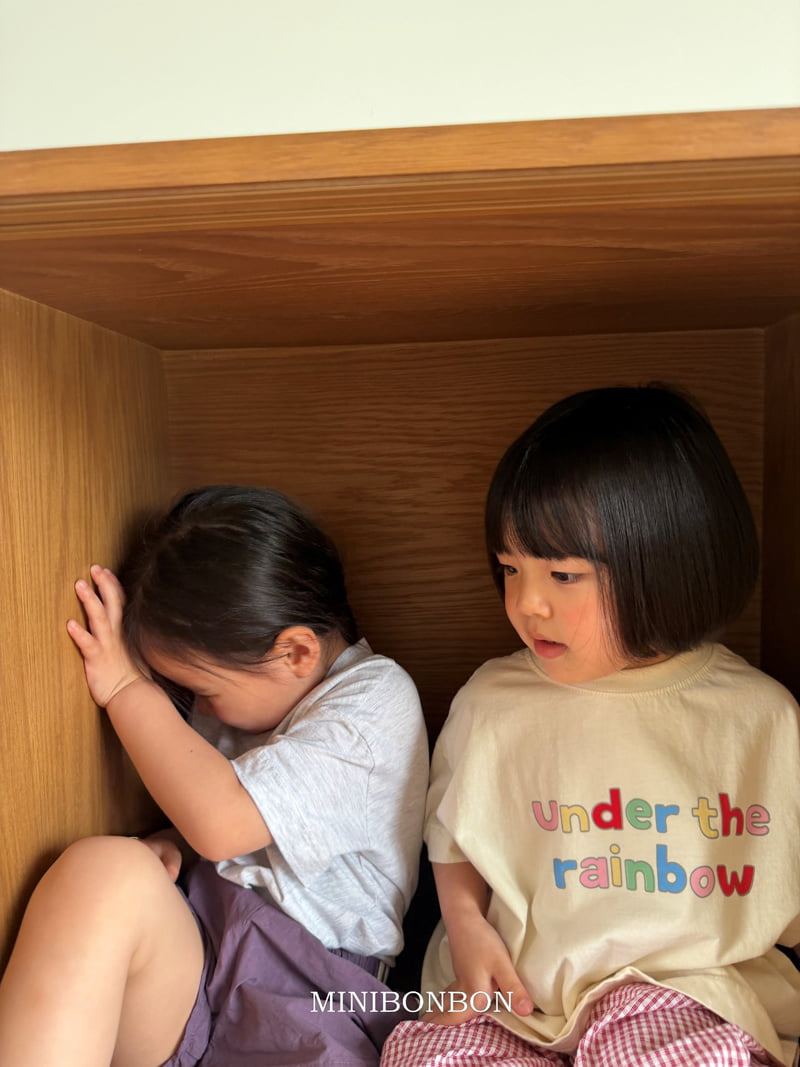 Mini Bongbong - Korean Children Fashion - #Kfashion4kids - Rainbow Tee - 6