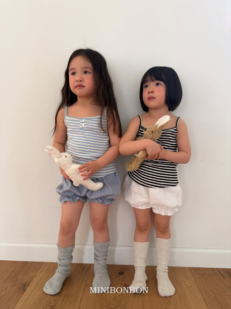 Mini Bongbong - Korean Children Fashion - #childrensboutique - Jacquard Strap Sleeveless