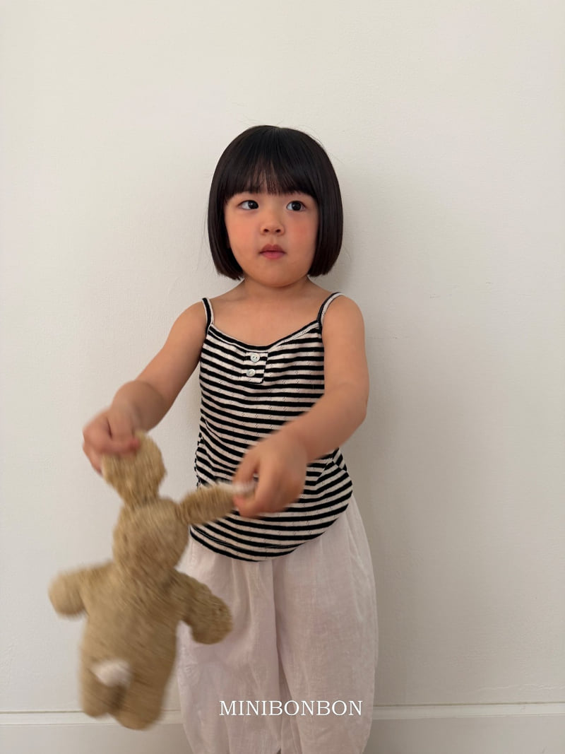Mini Bongbong - Korean Children Fashion - #discoveringself - Jacquard Strap Sleeveless - 3