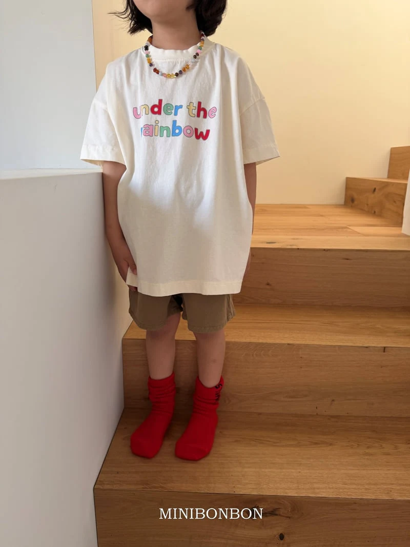 Mini Bongbong - Korean Children Fashion - #kidsshorts - Rainbow Tee - 3