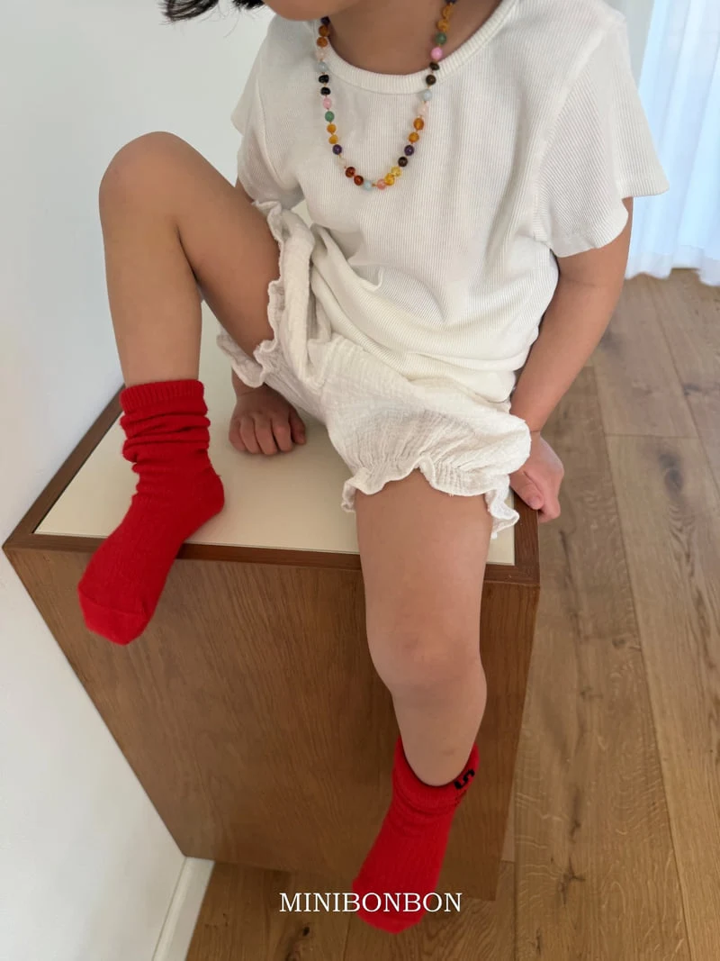 Mini Bongbong - Korean Children Fashion - #kidsshorts - Pure Ribbed Tee - 12
