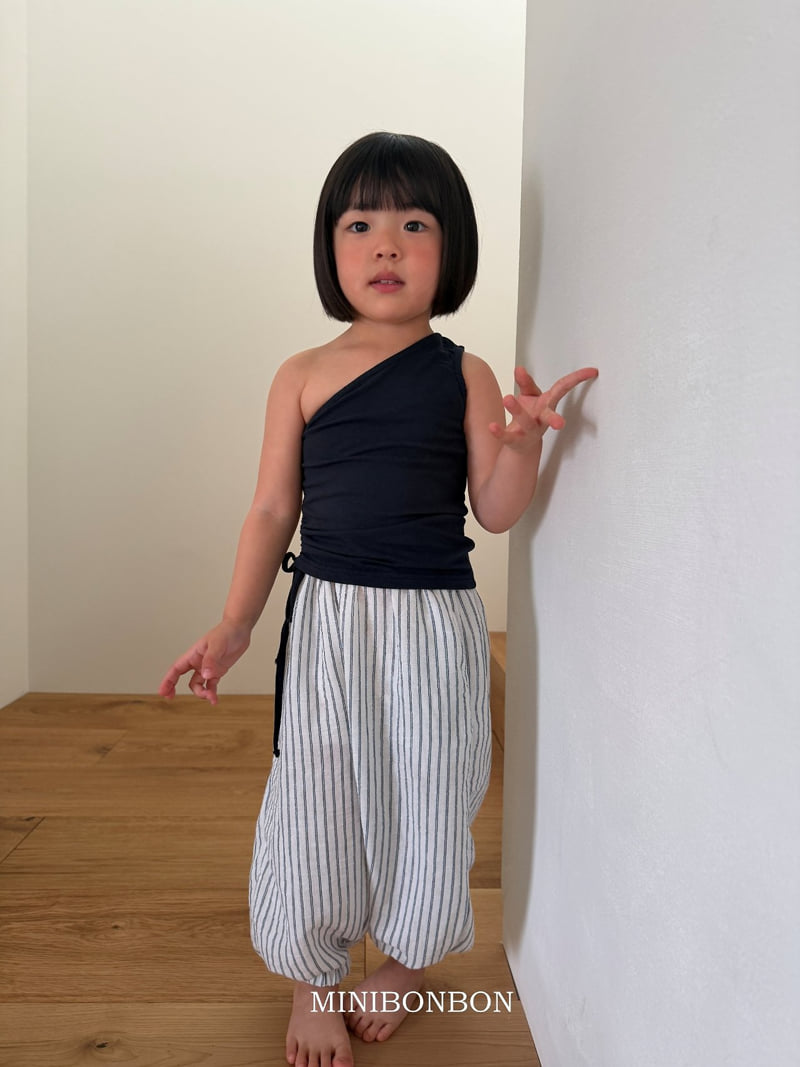 Mini Bongbong - Korean Children Fashion - #kidsstore - Diagonal Sleeveless - 12
