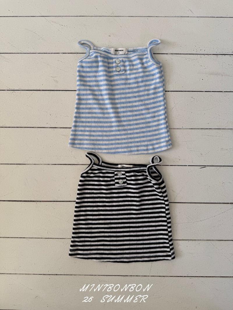 Mini Bongbong - Korean Children Fashion - #magicofchildhood - Jacquard Strap Sleeveless - 10