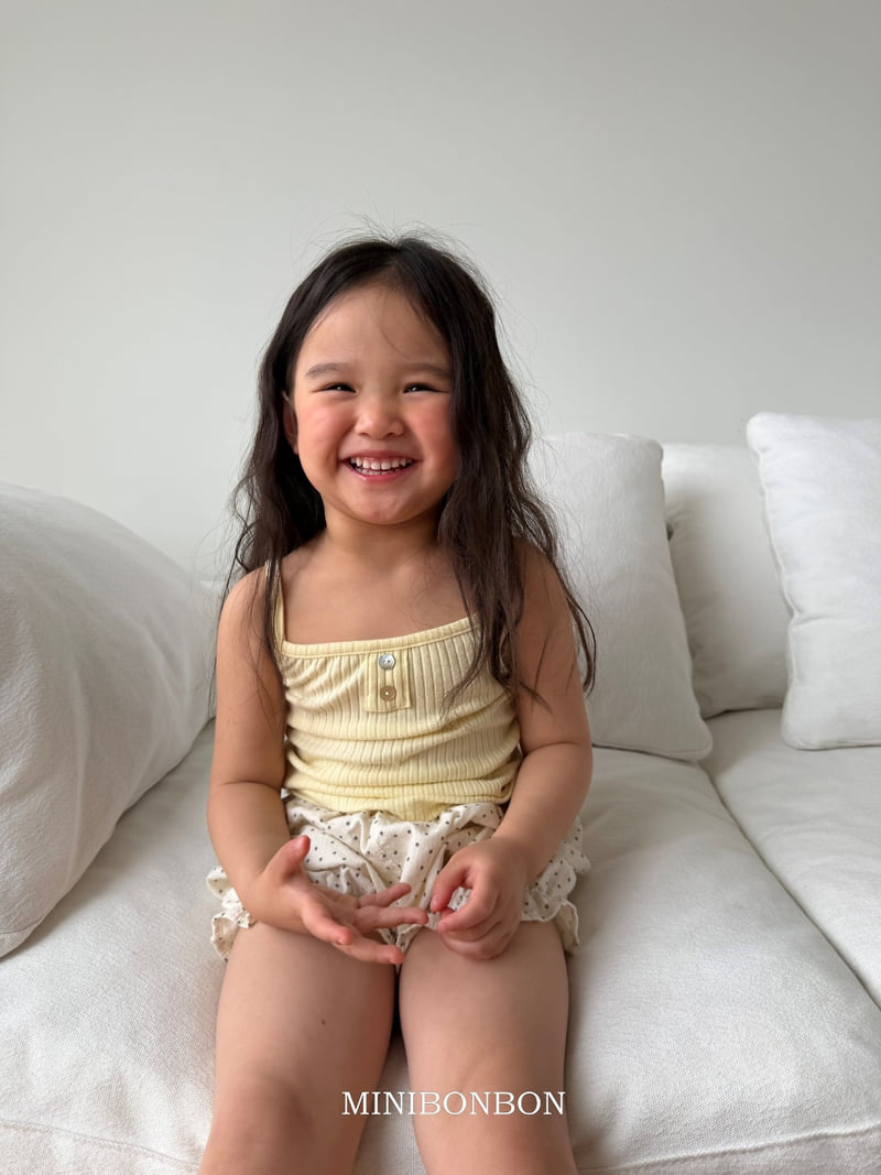 Mini Bongbong - Korean Children Fashion - #todddlerfashion - Kids Strap Sleeveless - 6