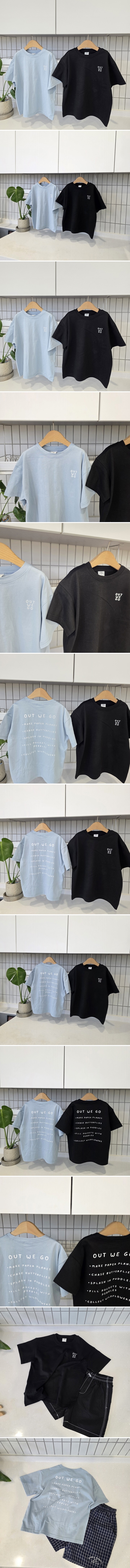 Mini Cabinet - Korean Children Fashion - #littlefashionista - Out Logo Tee