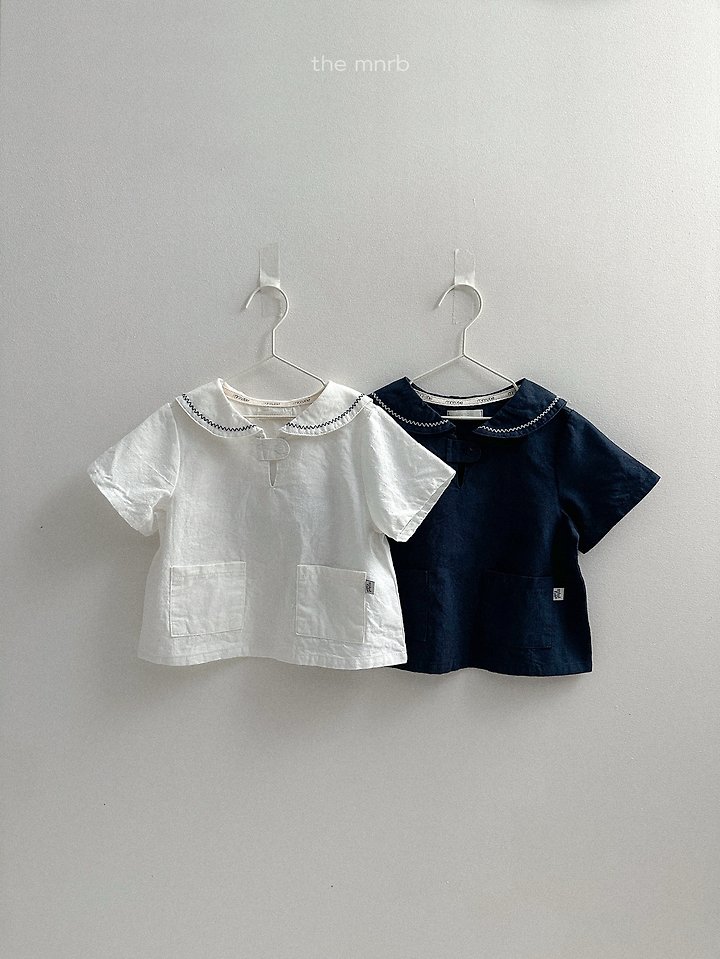 Mini Robe - Korean Baby Fashion - #babyboutique - Point Sailor Shirt - 7
