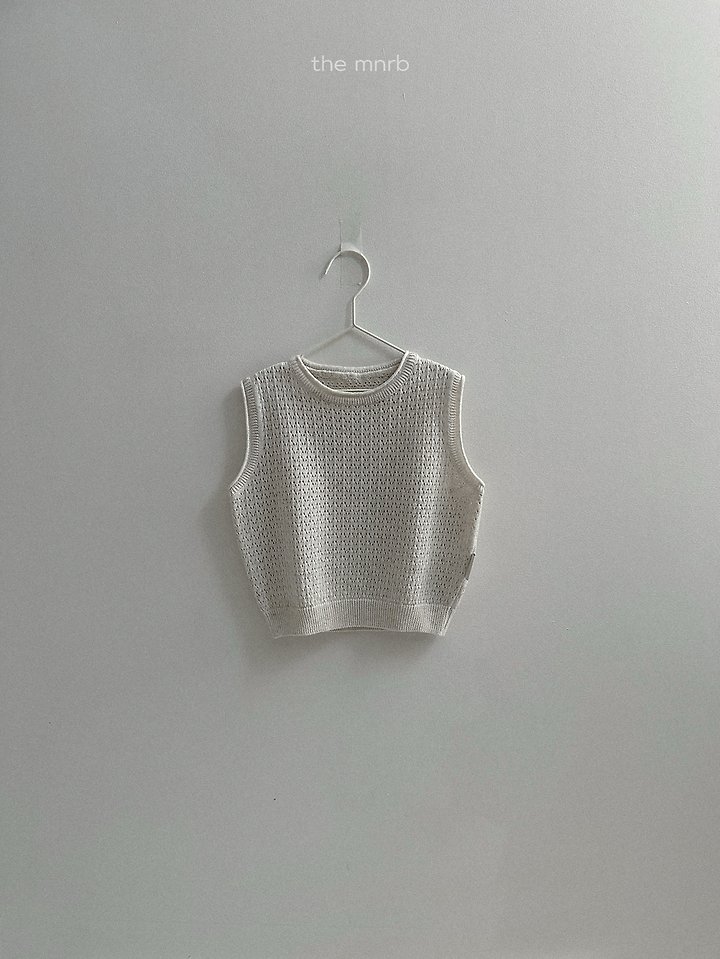 Mini Robe - Korean Baby Fashion - #babyboutique - Eyelet Knit Vest - 7