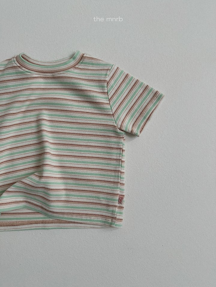 Mini Robe - Korean Baby Fashion - #babyboutique - Kiki Stripe Short Sleeve Tee - 11