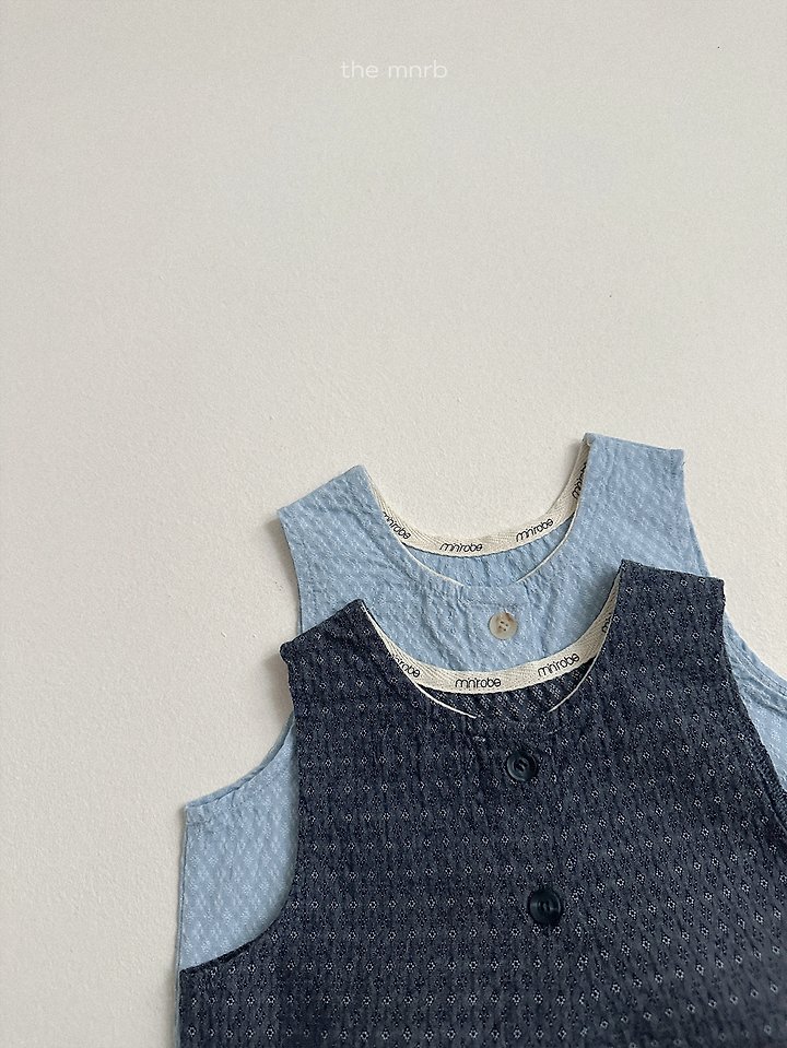 Mini Robe - Korean Baby Fashion - #smilingbaby - Diamond Denim Sleeveless - 4