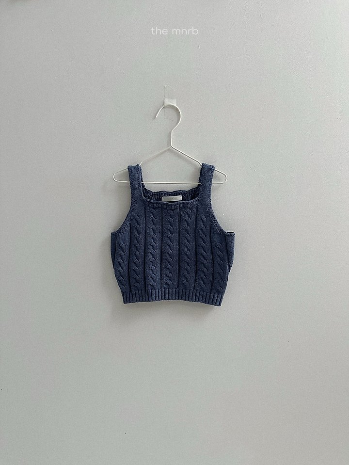 Mini Robe - Korean Baby Fashion - #babyboutique - Cable Knit Vest - 8