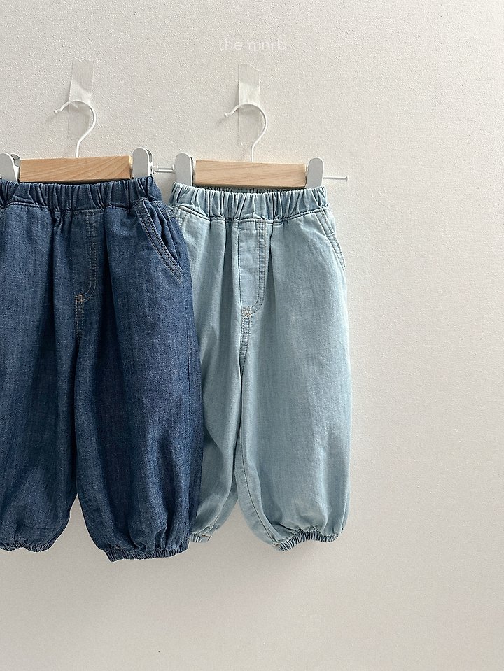 Mini Robe - Korean Baby Fashion - #babyboutique - Slub Denim Jogger Pants - 5