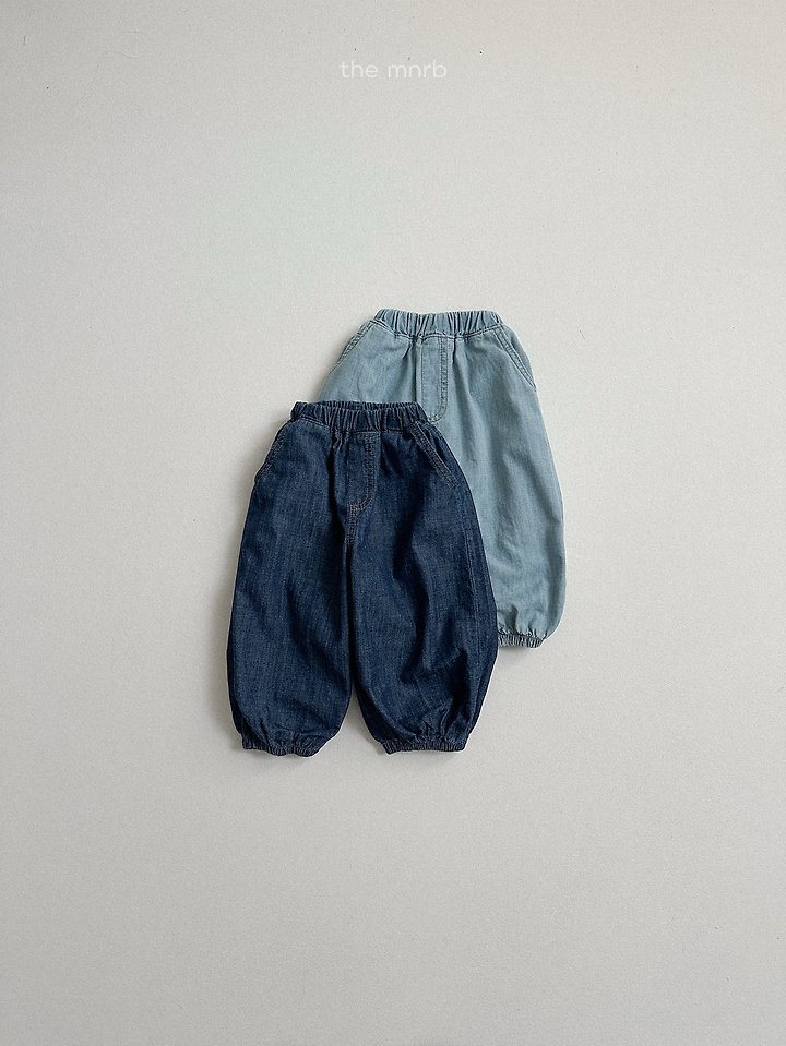 Mini Robe - Korean Baby Fashion - #babyboutique - Slub Denim Jogger Pants - 6