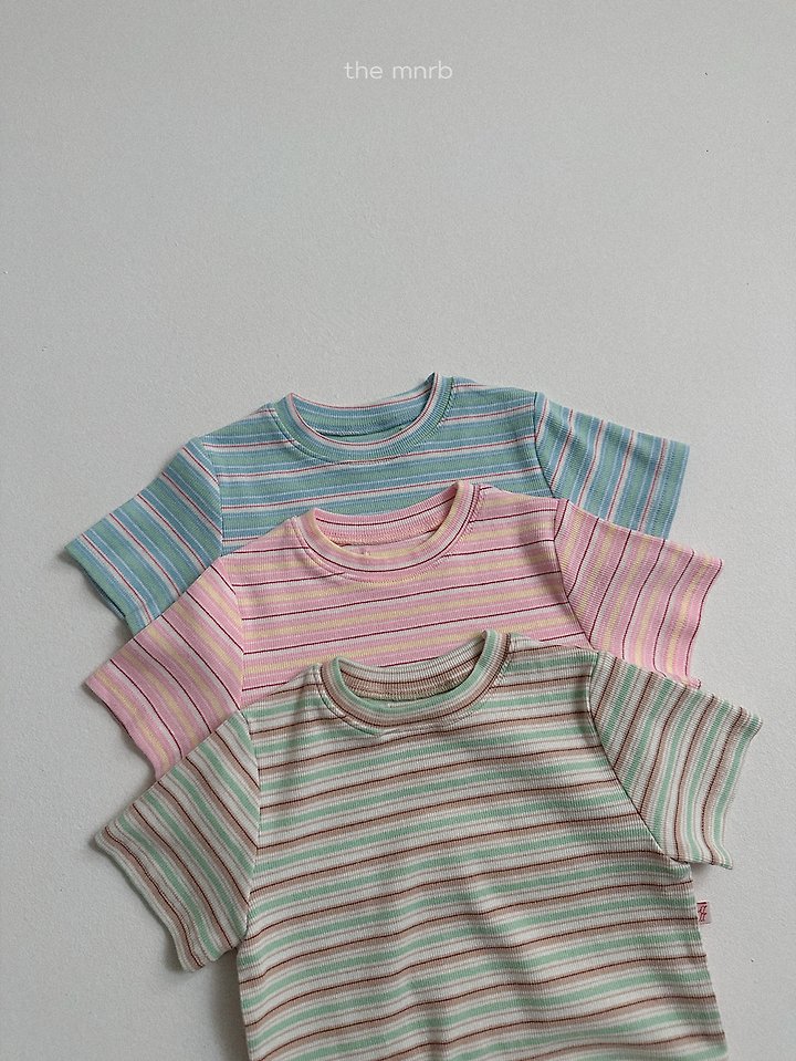 Mini Robe - Korean Baby Fashion - #babyboutiqueclothing - Kiki Stripe Short Sleeve Tee - 12