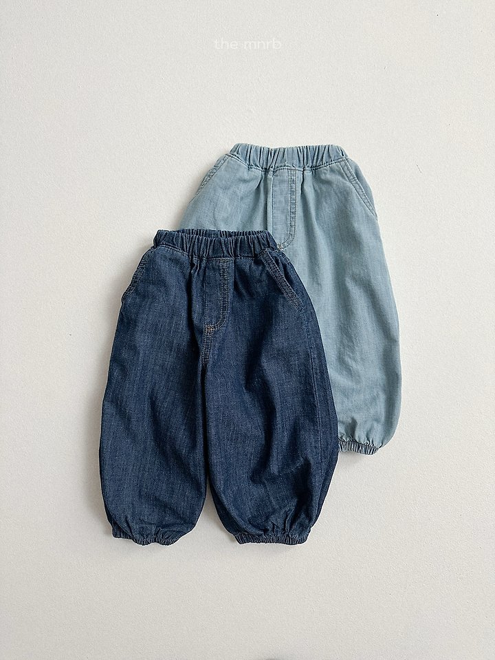 Mini Robe - Korean Baby Fashion - #babyboutiqueclothing - Slub Denim Jogger Pants - 7