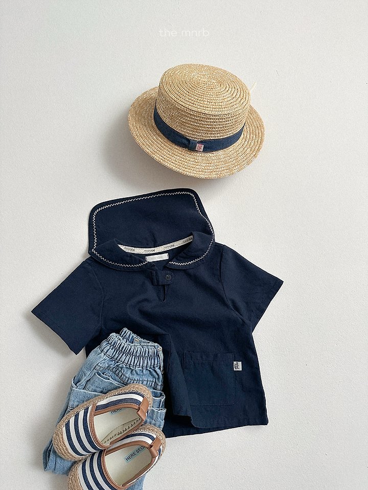 Mini Robe - Korean Baby Fashion - #babyclothing - Point Sailor Shirt - 9
