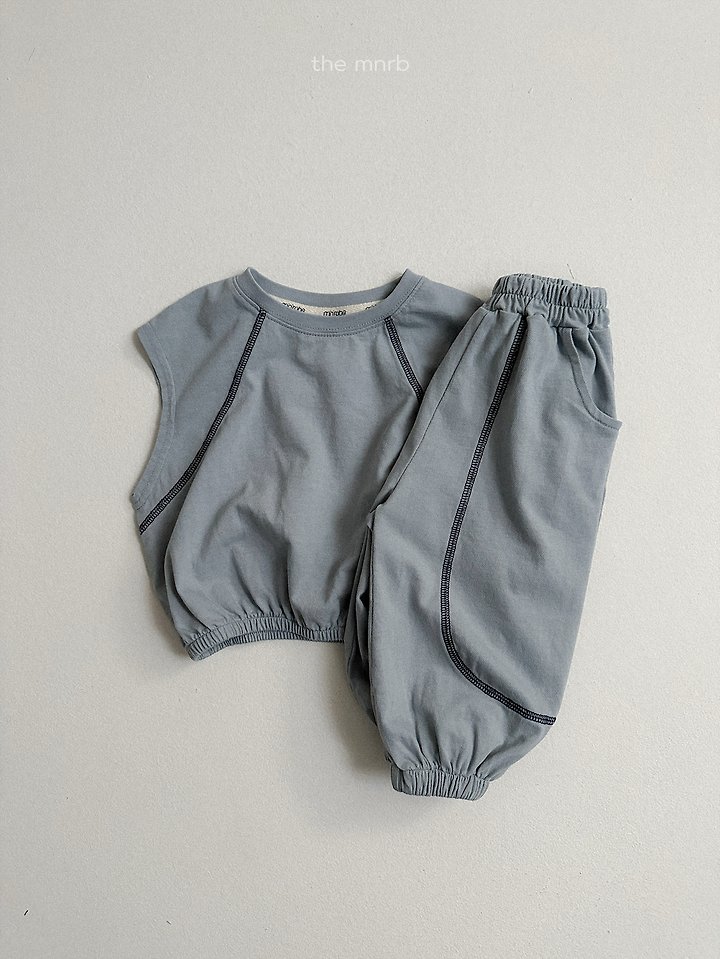 Mini Robe - Korean Baby Fashion - #babyfashion - Nico Contrast Sleeveless - 12