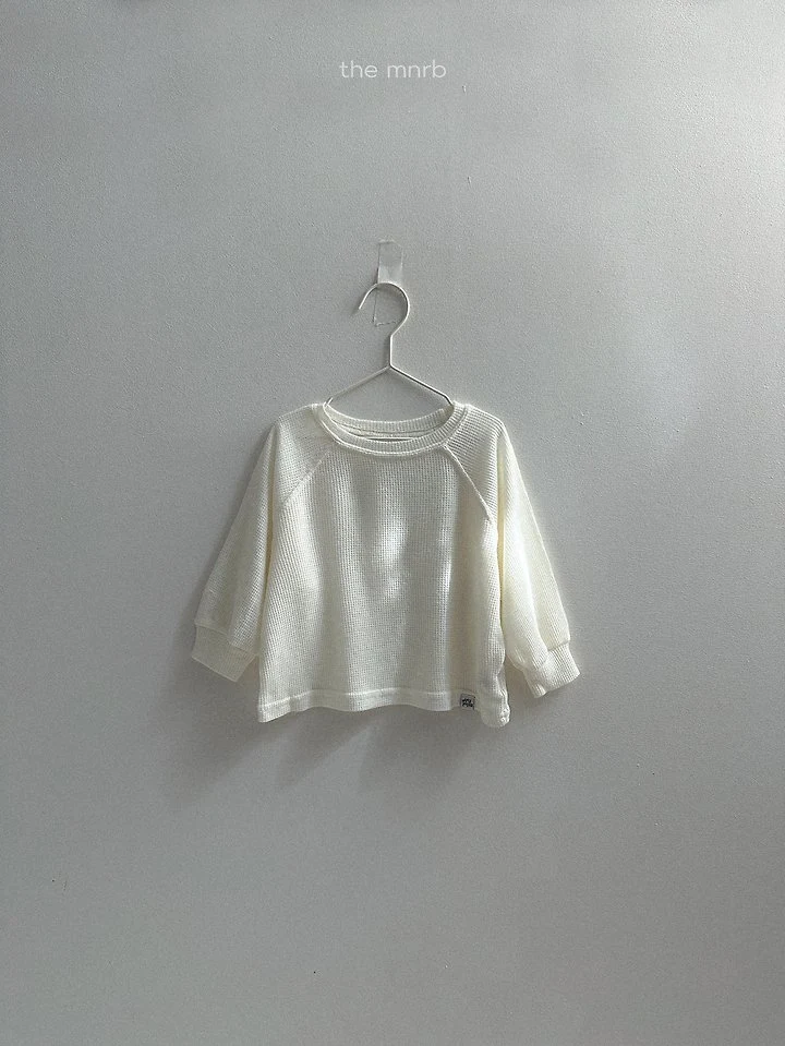 Mini Robe - Korean Baby Fashion - #babyfashion - Waffle Long Sleeve Tee - 9