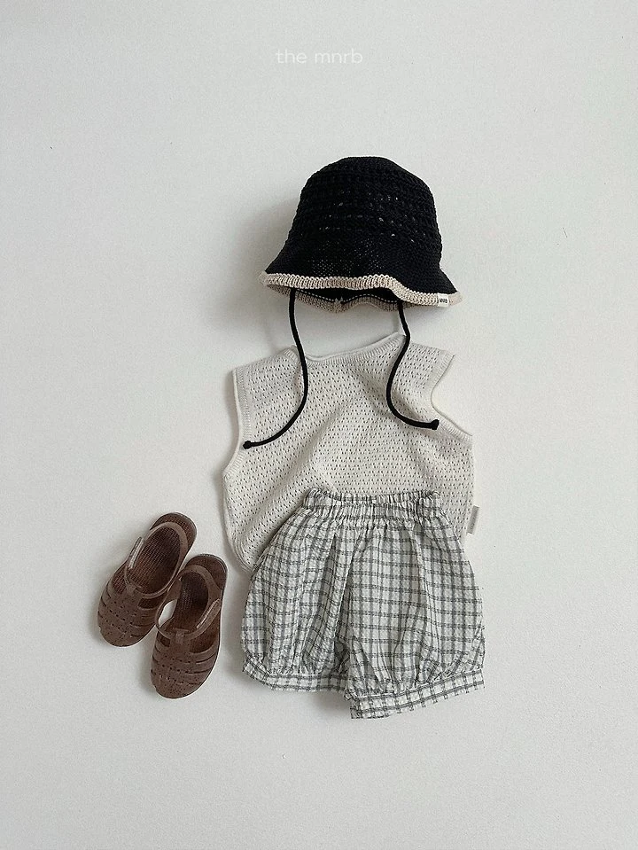 Mini Robe - Korean Baby Fashion - #babyfever - Eyelet Knit Vest - 11