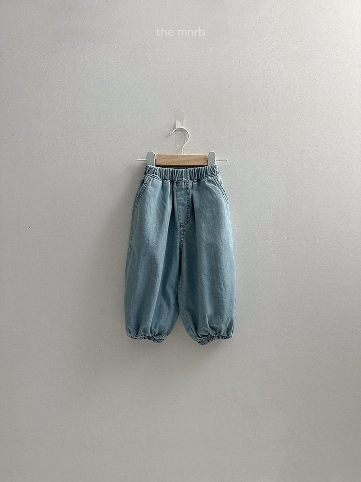 Mini Robe - Korean Baby Fashion - #babyfever - Slub Denim Jogger Pants - 10