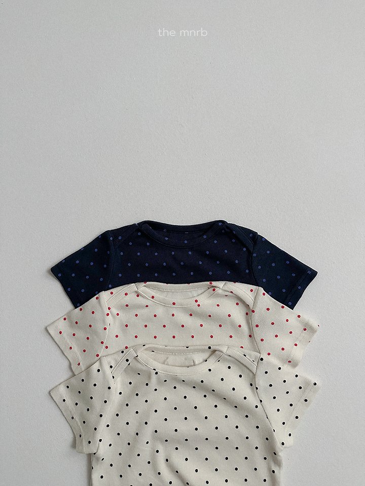 Mini Robe - Korean Baby Fashion - #babyfever - Little Dot Short Sleeve Tee - 4