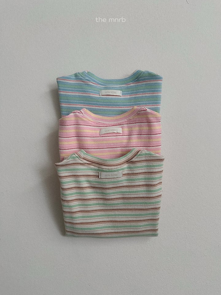 Mini Robe - Korean Baby Fashion - #babygirlfashion - Kiki Stripe Short Sleeve Tee