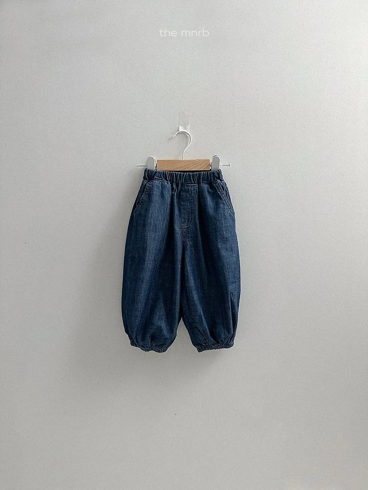 Mini Robe - Korean Baby Fashion - #babygirlfashion - Slub Denim Jogger Pants - 11
