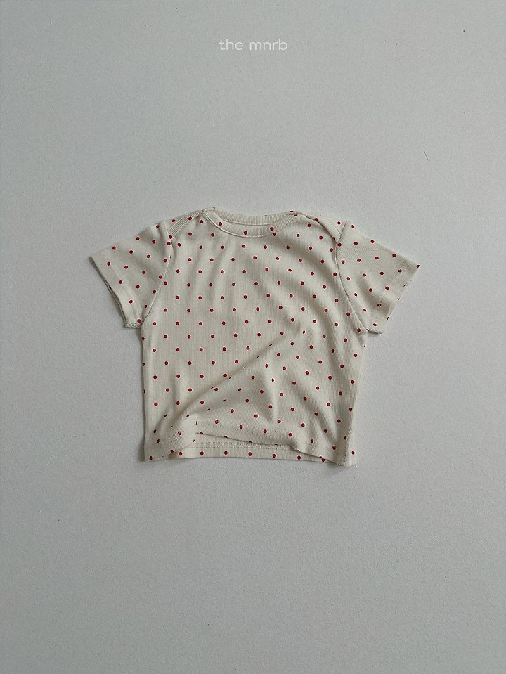 Mini Robe - Korean Baby Fashion - #babylifestyle - Little Dot Short Sleeve Tee - 5