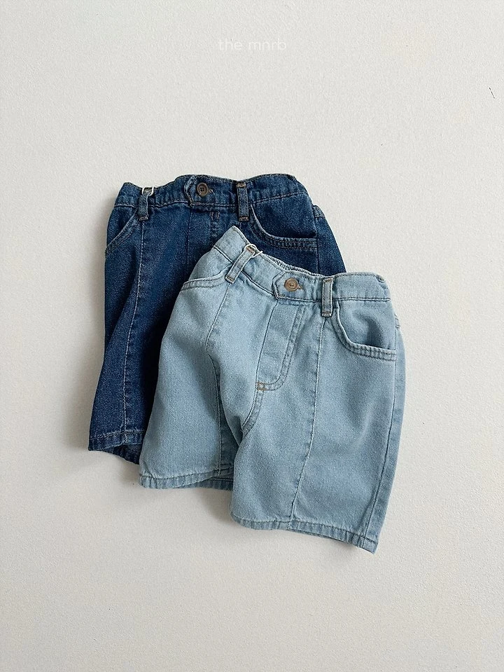 Mini Robe - Korean Baby Fashion - #babylifestyle - Button Denim Shorts