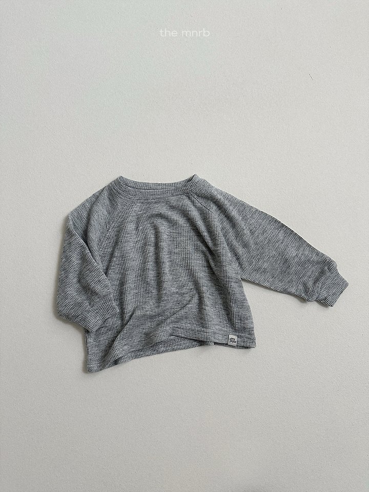 Mini Robe - Korean Baby Fashion - #babylifestyle - Waffle Long Sleeve Tee - 12