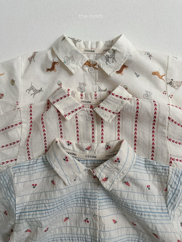 Mini Robe - Korean Baby Fashion - #babylifestyle - Multi Short Sleeve Shirt