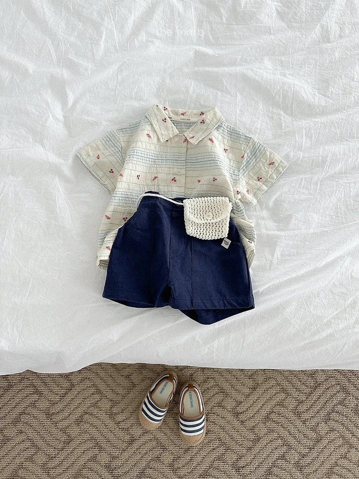 Mini Robe - Korean Baby Fashion - #babyoninstagram - Twill Shorts - 12