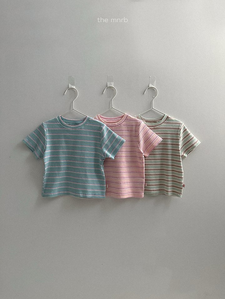 Mini Robe - Korean Baby Fashion - #babyoninstagram - Kiki Stripe Short Sleeve Tee - 3