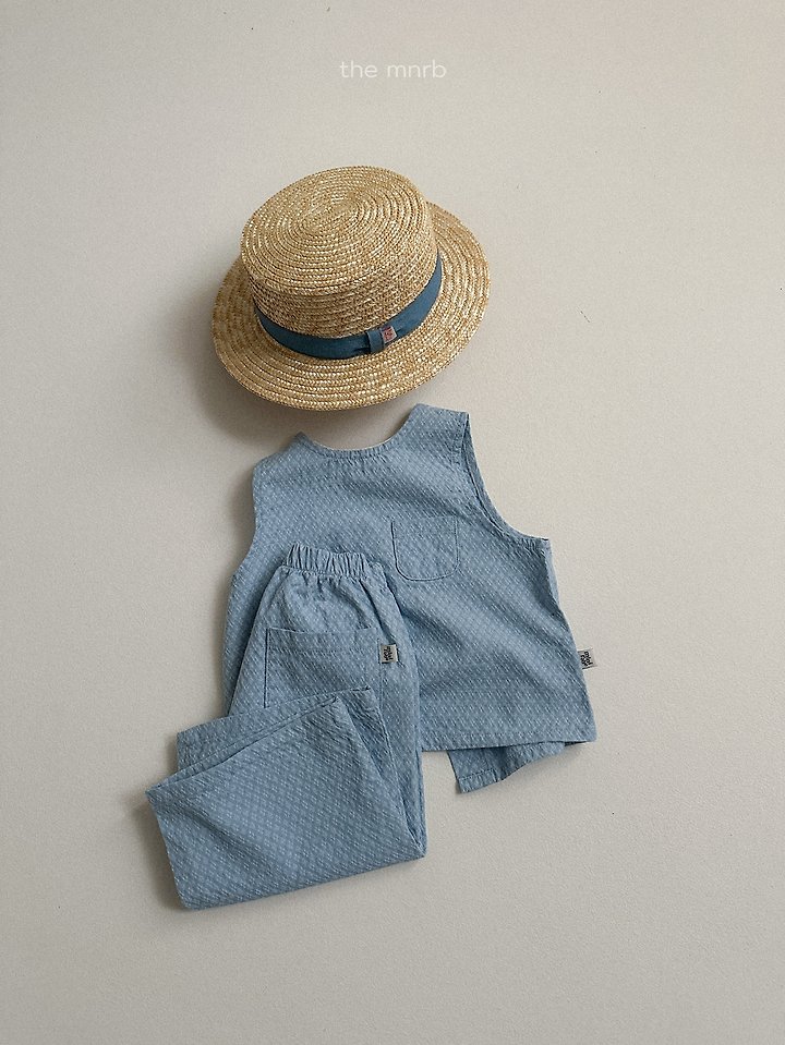 Mini Robe - Korean Baby Fashion - #babyoninstagram - Diamond Denim Sleeveless - 11