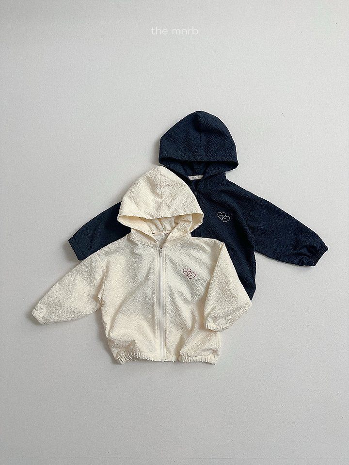 Mini Robe - Korean Baby Fashion - #babyootd - Ripple Hood Jumper