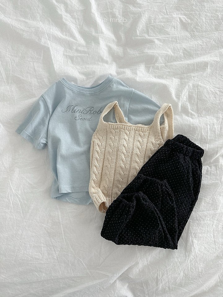Mini Robe - Korean Baby Fashion - #babyootd - Dot Crinkle Jogger Pants - 8