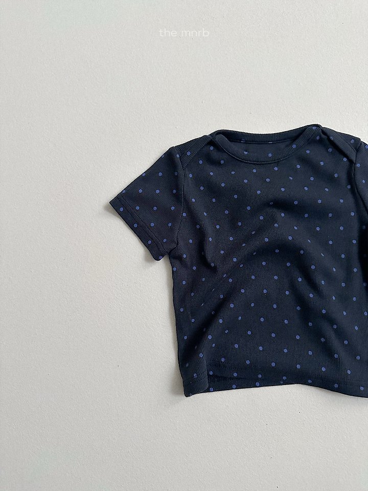 Mini Robe - Korean Baby Fashion - #babyootd - Little Dot Short Sleeve Tee - 7