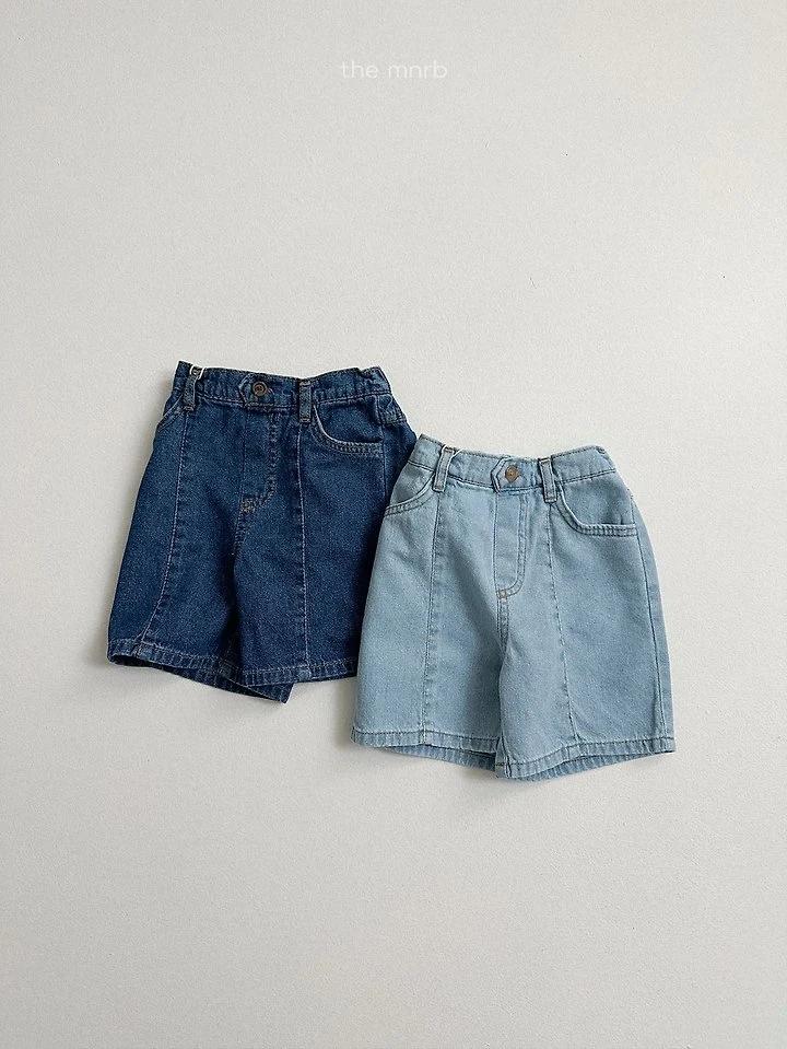 Mini Robe - Korean Baby Fashion - #babyootd - Button Denim Shorts - 3