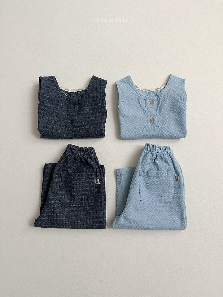 Mini Robe - Korean Baby Fashion - #babyootd - Diamond Denim Sleeveless - 12