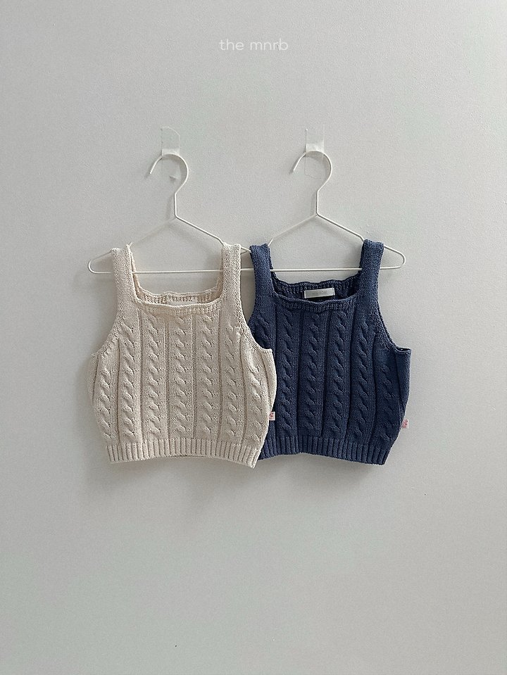 Mini Robe - Korean Baby Fashion - #babyootd - Cable Knit Vest