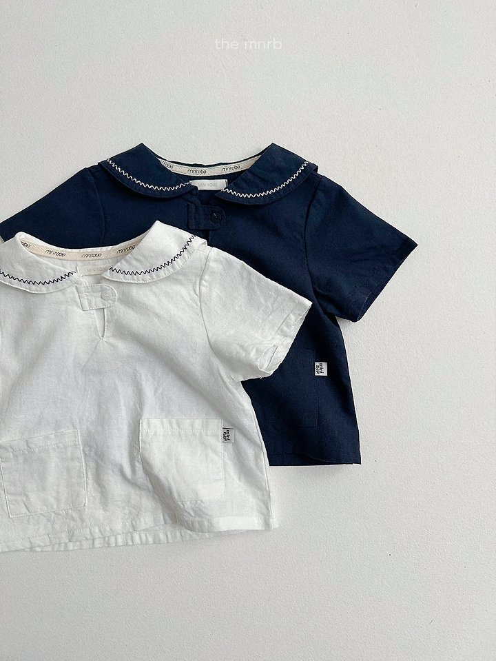 Mini Robe - Korean Baby Fashion - #babyoutfit - Point Sailor Shirt
