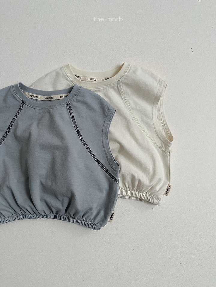 Mini Robe - Korean Baby Fashion - #babyoutfit - Nico Contrast Sleeveless - 3