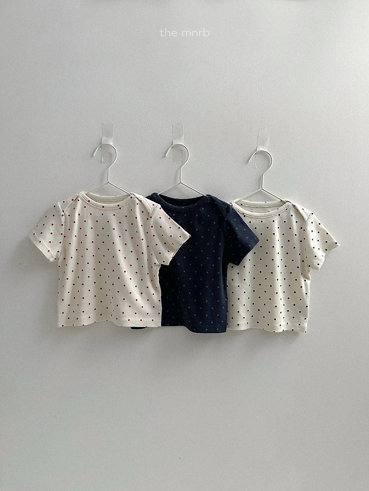 Mini Robe - Korean Baby Fashion - #babyoutfit - Little Dot Short Sleeve Tee - 9